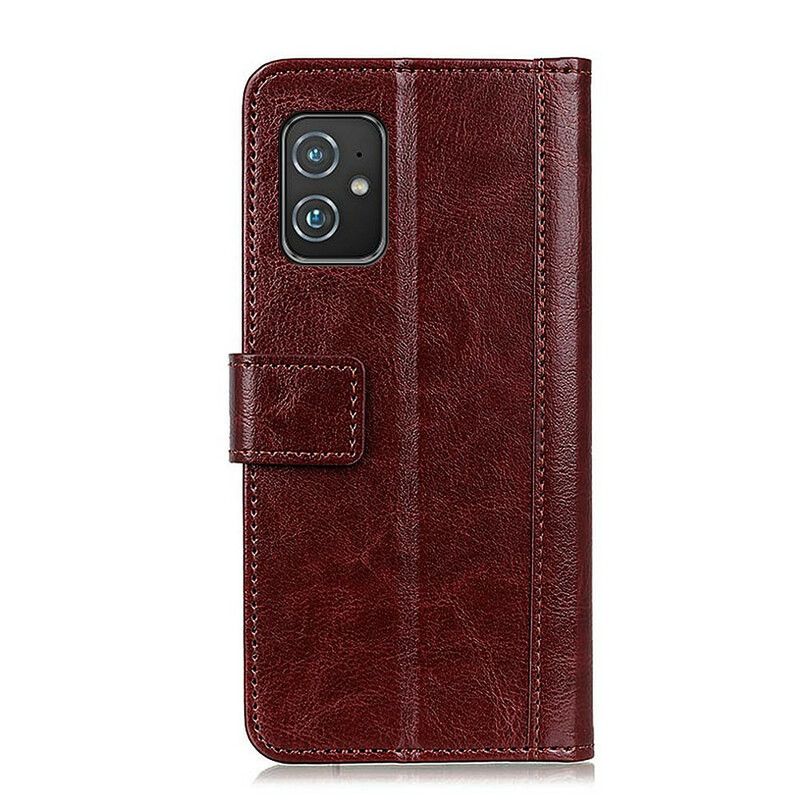 Læder Cover Asus Zenfone 8 Telefon Etui Ældgammel Lædereffekt