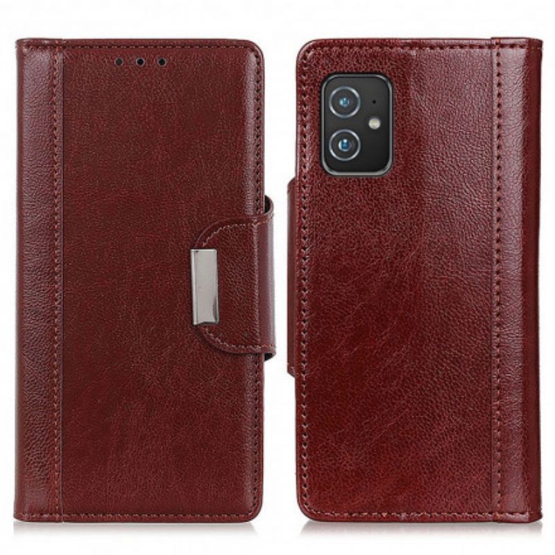 Læder Cover Asus Zenfone 8 Telefon Etui Elegance Lukning I Imiteret Læder