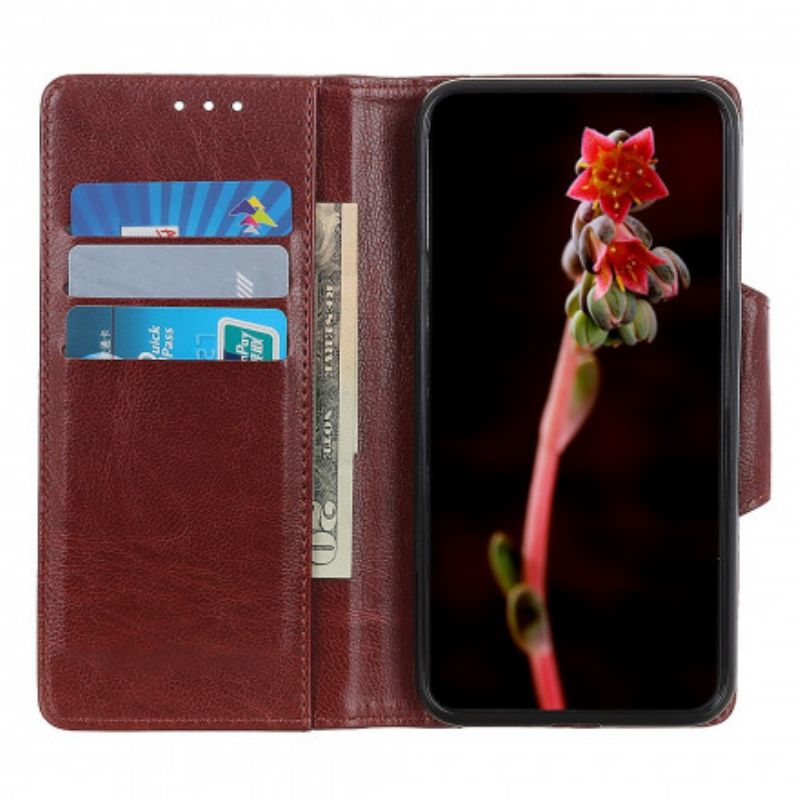 Læder Cover Asus Zenfone 8 Telefon Etui Elegance Lukning I Imiteret Læder