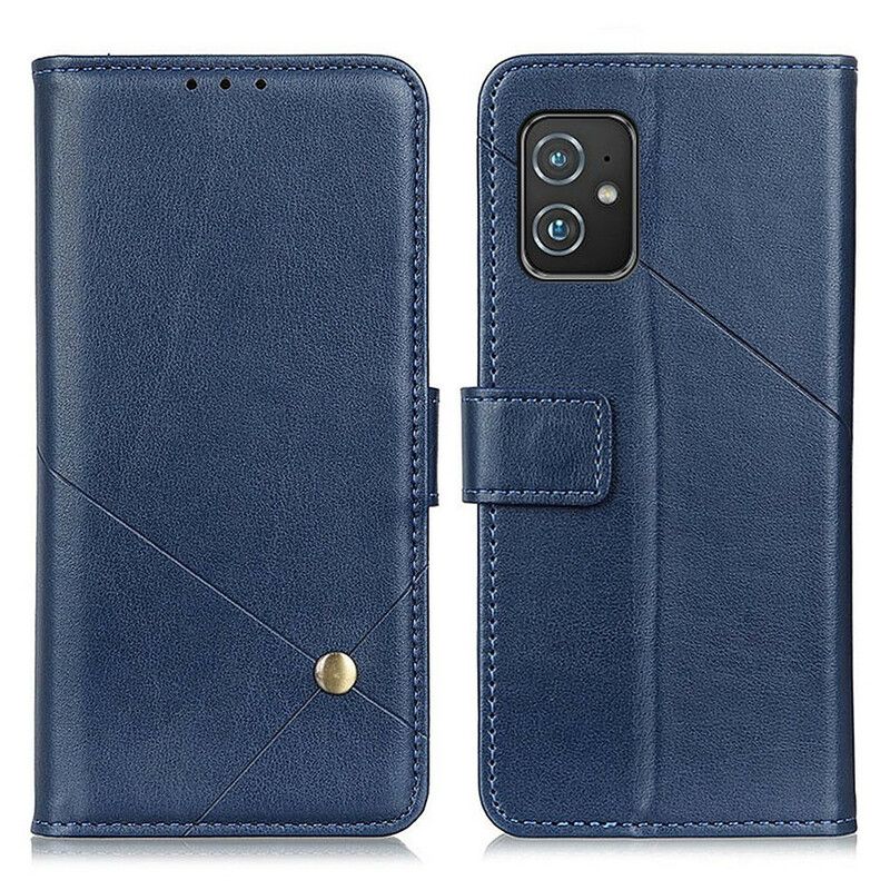 Læder Cover Asus Zenfone 8 Telefon Etui Rivet X Design