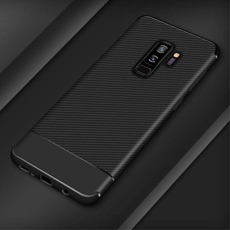 Cover Samsung Galaxy S9 Plus Fleksibel Kulfibertekstur