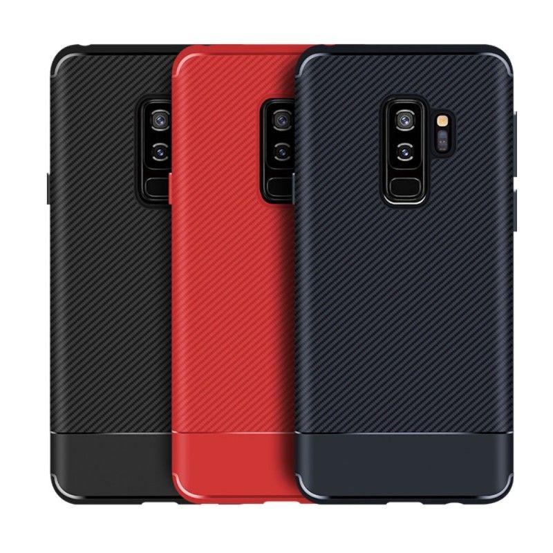 Cover Samsung Galaxy S9 Plus Fleksibel Kulfibertekstur