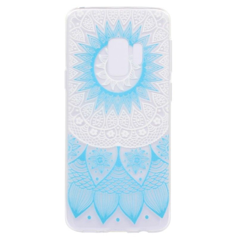 Cover Samsung Galaxy S9 Plus Lyserød Gennemsigtig Farverig Mandala Original