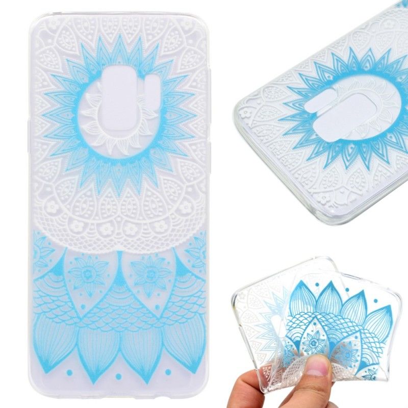 Cover Samsung Galaxy S9 Plus Lyserød Gennemsigtig Farverig Mandala Original