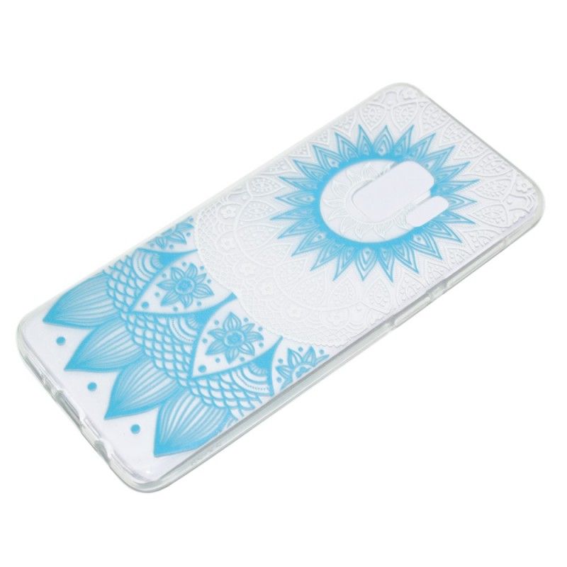 Cover Samsung Galaxy S9 Plus Lyserød Gennemsigtig Farverig Mandala Original