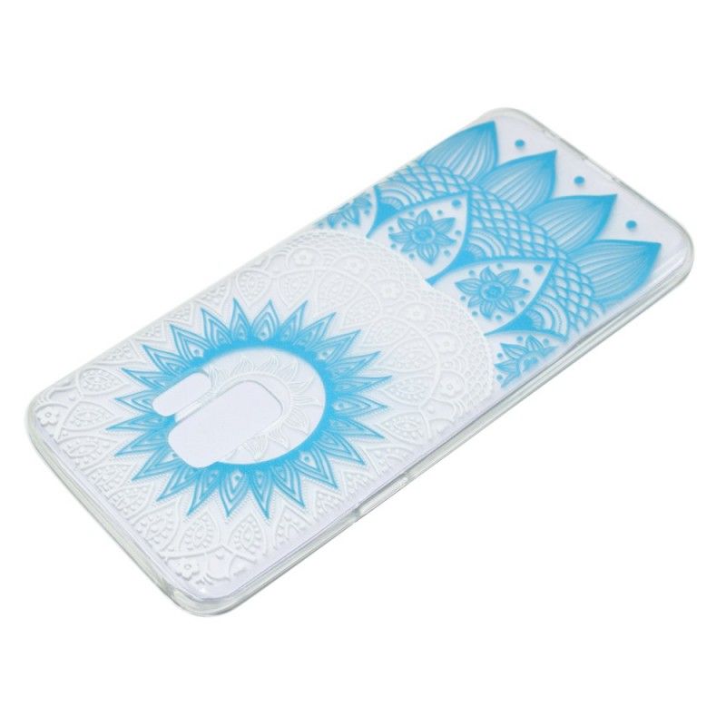 Cover Samsung Galaxy S9 Plus Lyserød Gennemsigtig Farverig Mandala Original