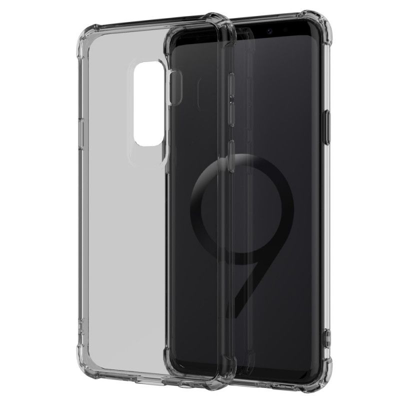 Cover Samsung Galaxy S9 Plus Sort Gennemsigtige Leeu-Beskyttelsespuder Beskyttelse