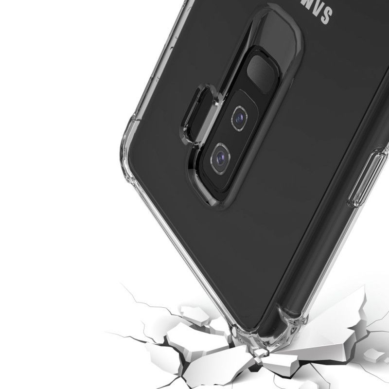 Cover Samsung Galaxy S9 Plus Sort Gennemsigtige Leeu-Beskyttelsespuder Beskyttelse