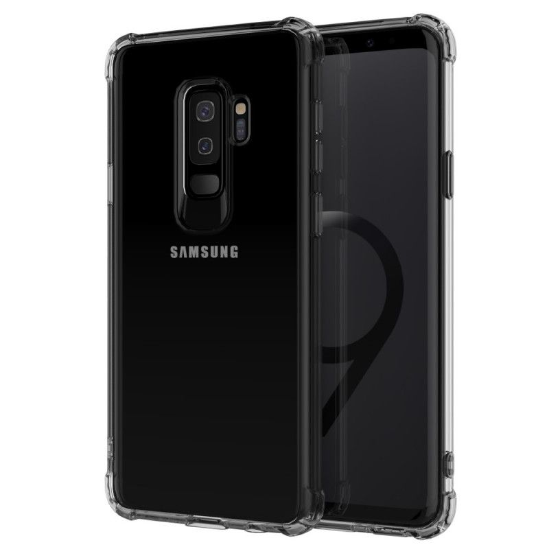 Cover Samsung Galaxy S9 Plus Sort Gennemsigtige Leeu-Beskyttelsespuder Beskyttelse