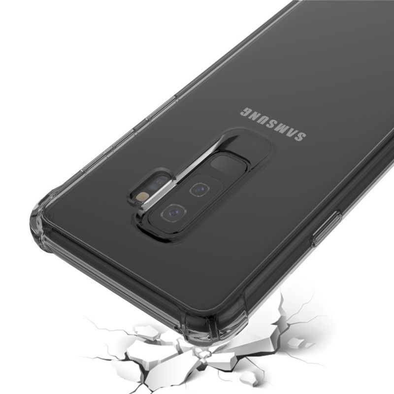 Cover Samsung Galaxy S9 Plus Sort Gennemsigtige Leeu-Beskyttelsespuder Beskyttelse