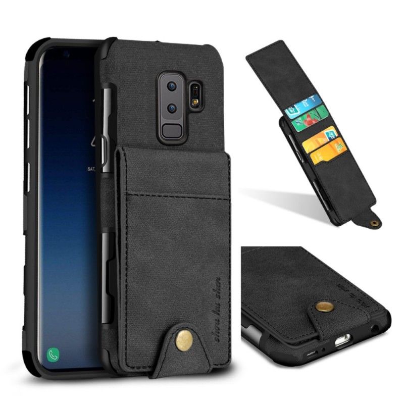 Cover Samsung Galaxy S9 Plus Sort Mobilcover Foldbar Kortholder