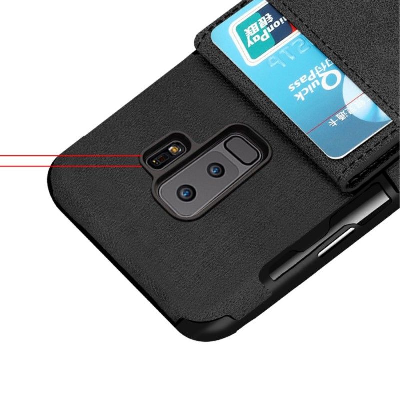 Cover Samsung Galaxy S9 Plus Sort Mobilcover Foldbar Kortholder