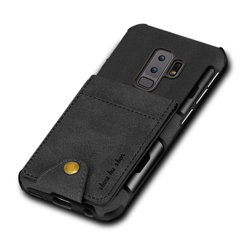 Cover Samsung Galaxy S9 Plus Sort Mobilcover Foldbar Kortholder