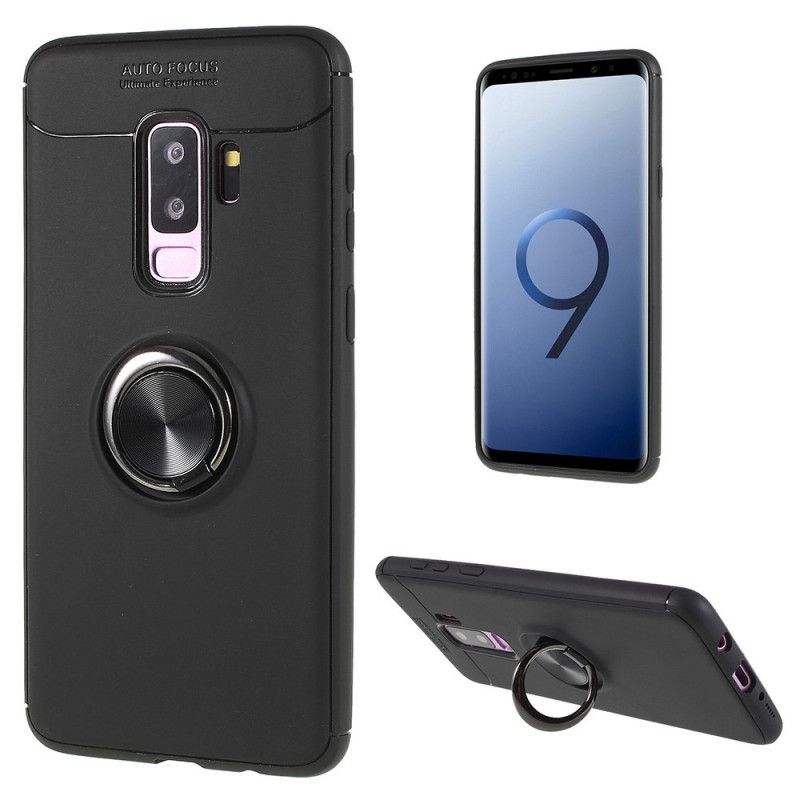 Cover Samsung Galaxy S9 Plus Sort Mobilcover Magnetisk Støttering