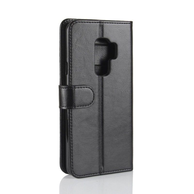 Flip Cover Læder for Samsung Galaxy S9 Plus Sort Ultra Kunstlæder