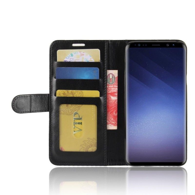 Flip Cover Læder for Samsung Galaxy S9 Plus Sort Ultra Kunstlæder