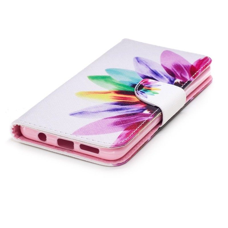 Flip Cover Læder Samsung Galaxy S9 Plus Akvarelblomst