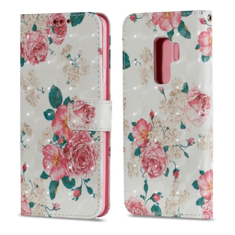 Flip Cover Læder Samsung Galaxy S9 Plus Frihedsblomster Beskyttelse