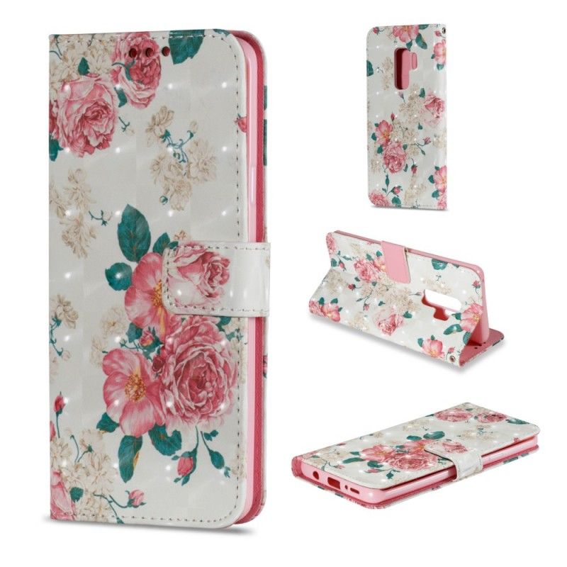 Flip Cover Læder Samsung Galaxy S9 Plus Frihedsblomster Beskyttelse