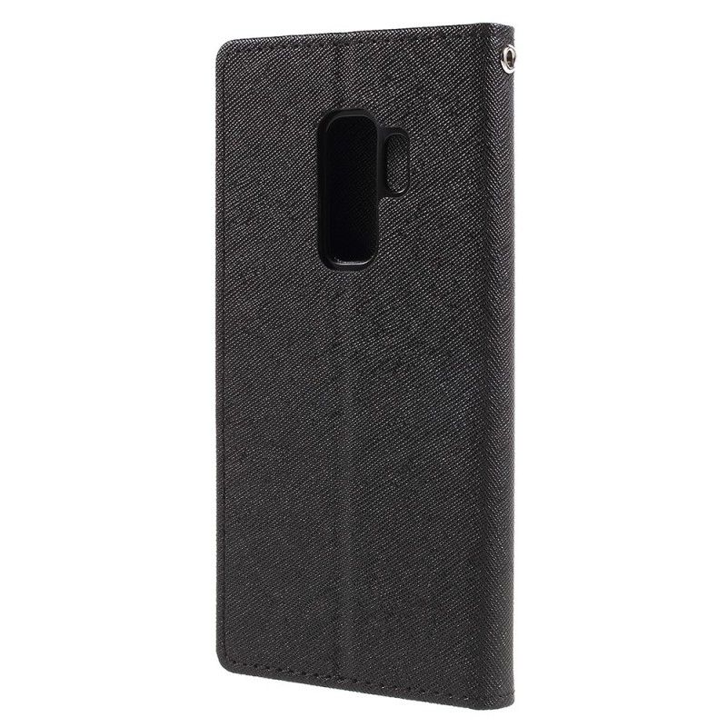 Flip Cover Læder Samsung Galaxy S9 Plus Rød Tofarvet Kviksølv Original