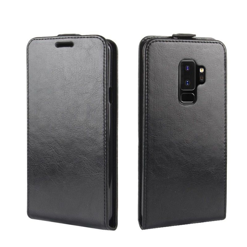 Flip Cover Læder Samsung Galaxy S9 Plus Sort Foldning Af Lædereffekt Original