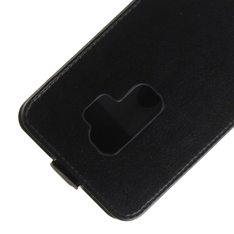 Flip Cover Læder Samsung Galaxy S9 Plus Sort Foldning Af Lædereffekt Original