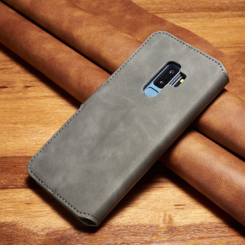 Flip Cover Læder Samsung Galaxy S9 Plus Sort Retro Dg.Ming