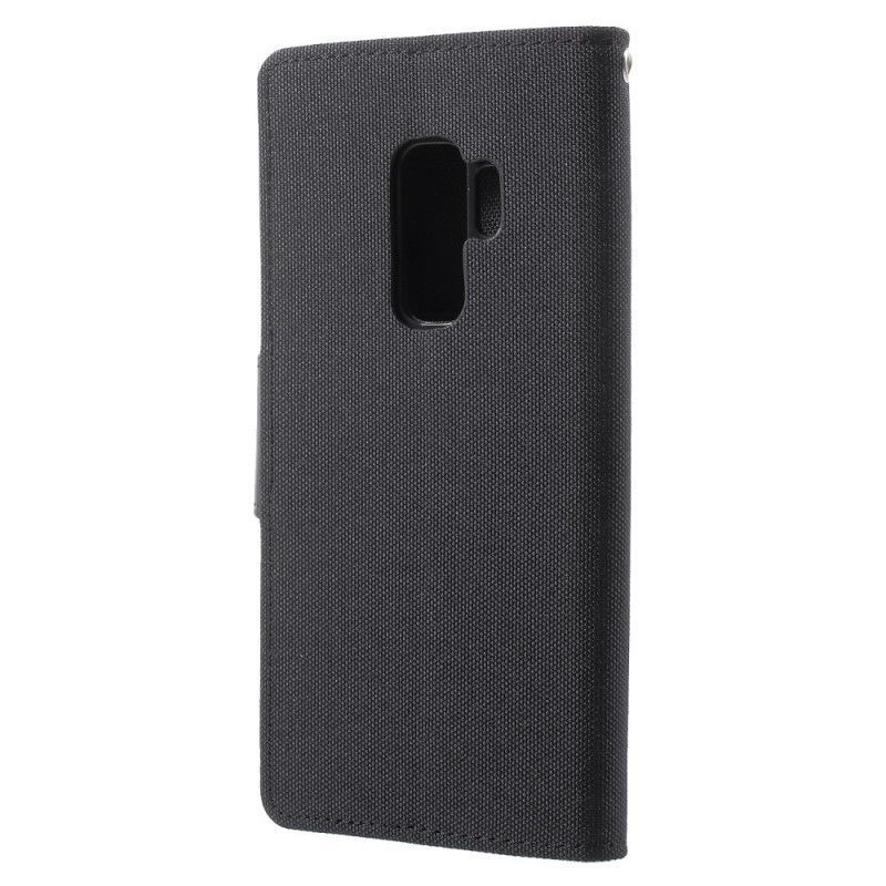 Flip Cover Læder Samsung Galaxy S9 Plus Sort Tofarvet Kviksølv