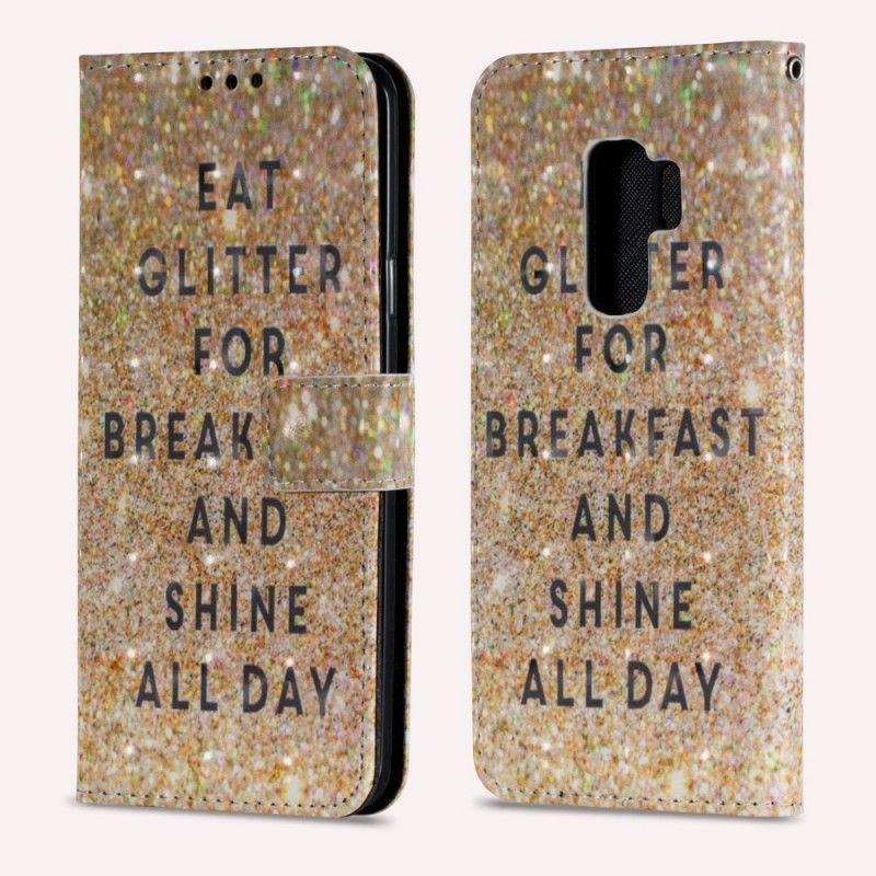 Flip Cover Samsung Galaxy S9 Plus Spis Glitter