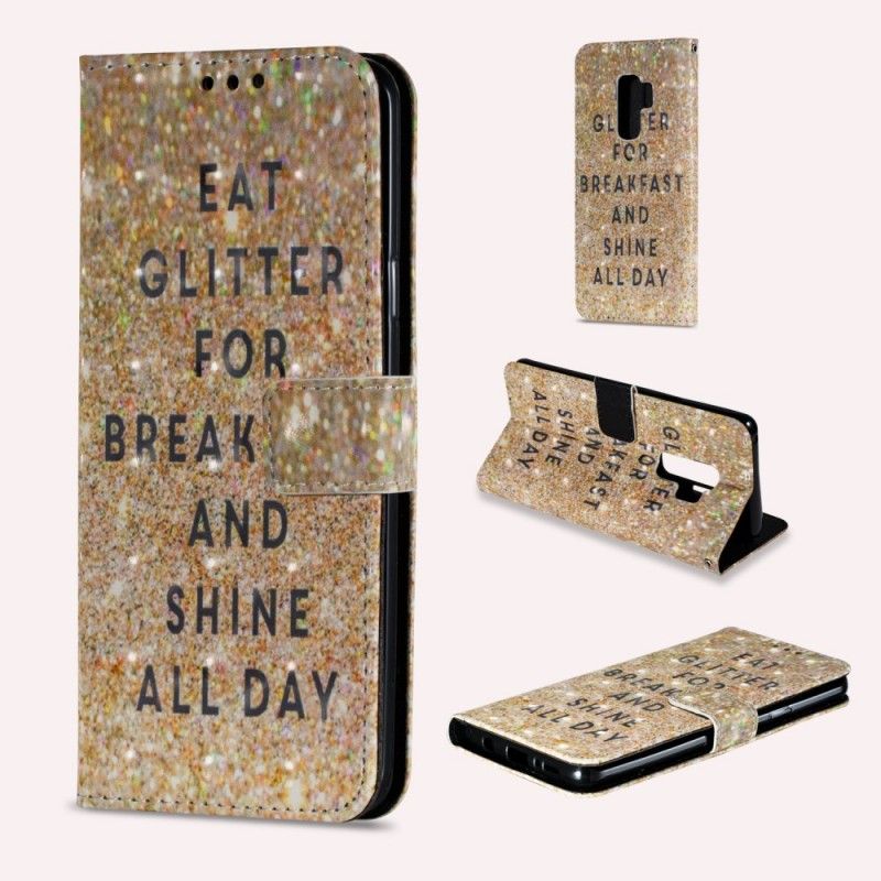 Flip Cover Samsung Galaxy S9 Plus Spis Glitter