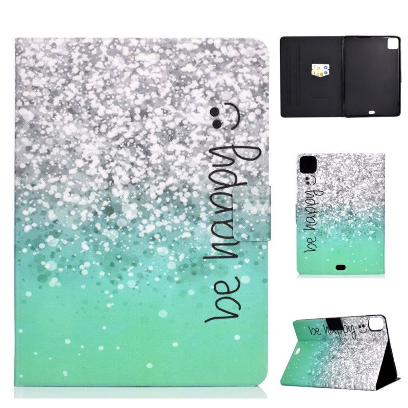 Flip Cover iPad Pro 11" (2018) (2020) Glitter Vær Glad