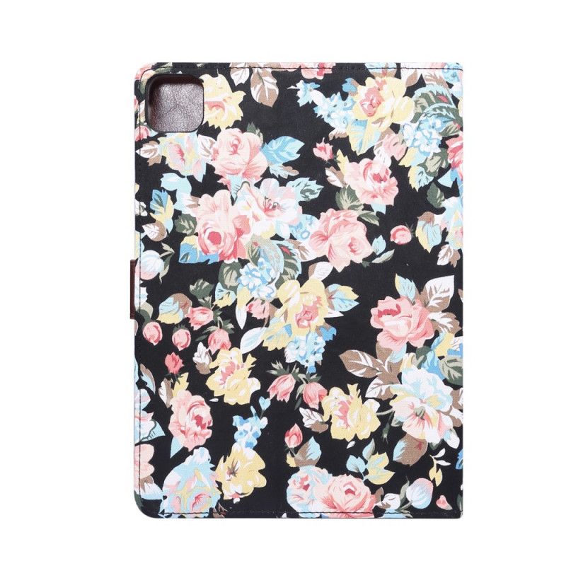 Flip Cover iPad Pro 11" (2018) (2020) Sort Blomstermønster