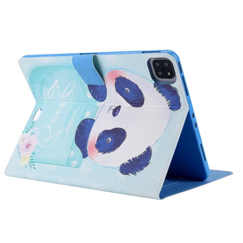 Flip Cover Læder for iPad Pro 11" (2018) (2020) Lyseblå Panda-Serie Mønster