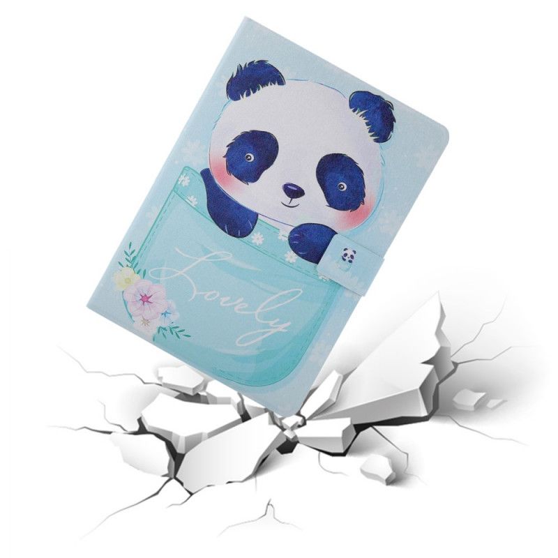 Flip Cover Læder for iPad Pro 11" (2018) (2020) Lyseblå Panda-Serie Mønster