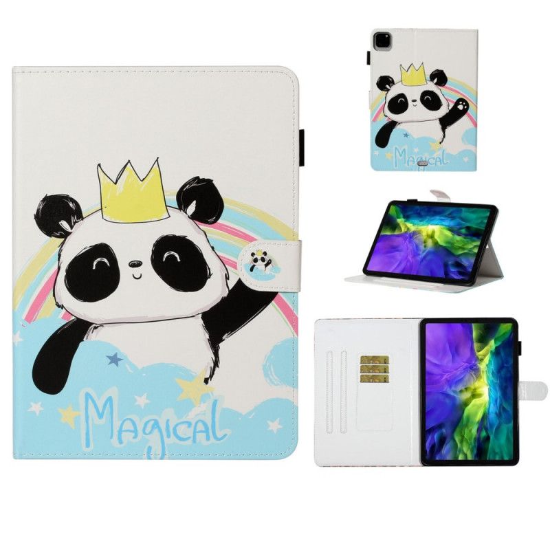 Flip Cover Læder for iPad Pro 11" (2018) (2020) Panda Med Krone