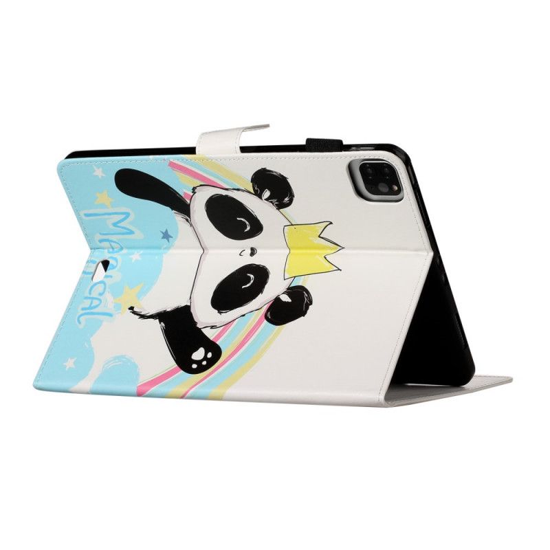 Flip Cover Læder for iPad Pro 11" (2018) (2020) Panda Med Krone