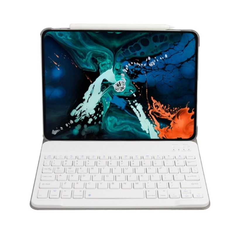 Flip Cover Læder for iPad Pro 11" (2018) (2020) Sort Med Premium Blåtant Aftageligt Tastatur