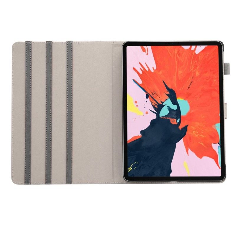 Flip Cover Læder iPad Pro 11" (2018) (2020) Mørkeblå Enkay Træ Tekstur Original