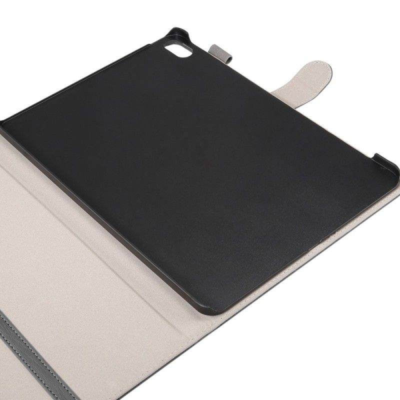 Flip Cover Læder iPad Pro 11" (2018) (2020) Mørkeblå Enkay Træ Tekstur Original