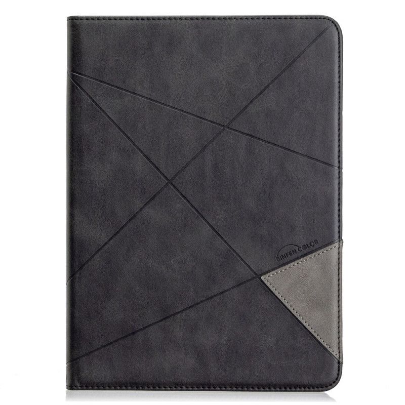 Flip Cover Læder iPad Pro 11" (2018) (2020) Sort Geometrisk Form Original