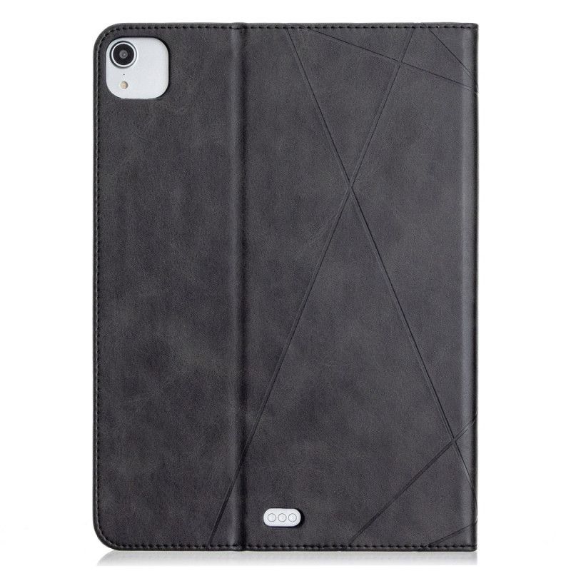 Flip Cover Læder iPad Pro 11" (2018) (2020) Sort Geometrisk Form Original