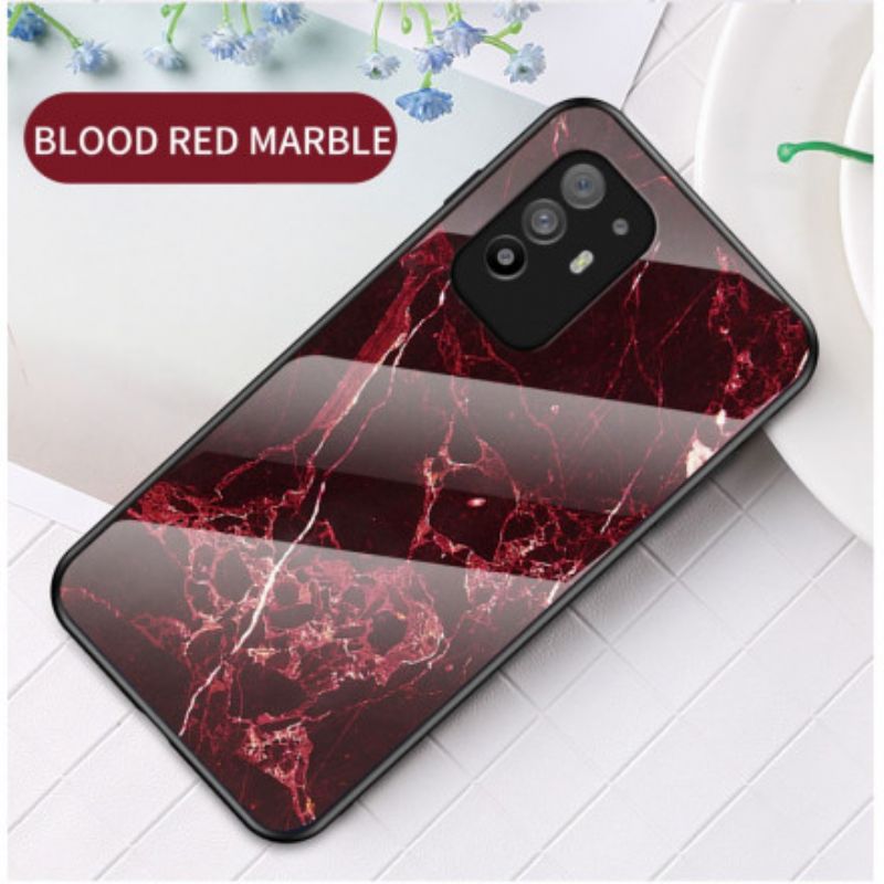 Cover Oppo A94 5g Marmorfarver Hærdet Glas