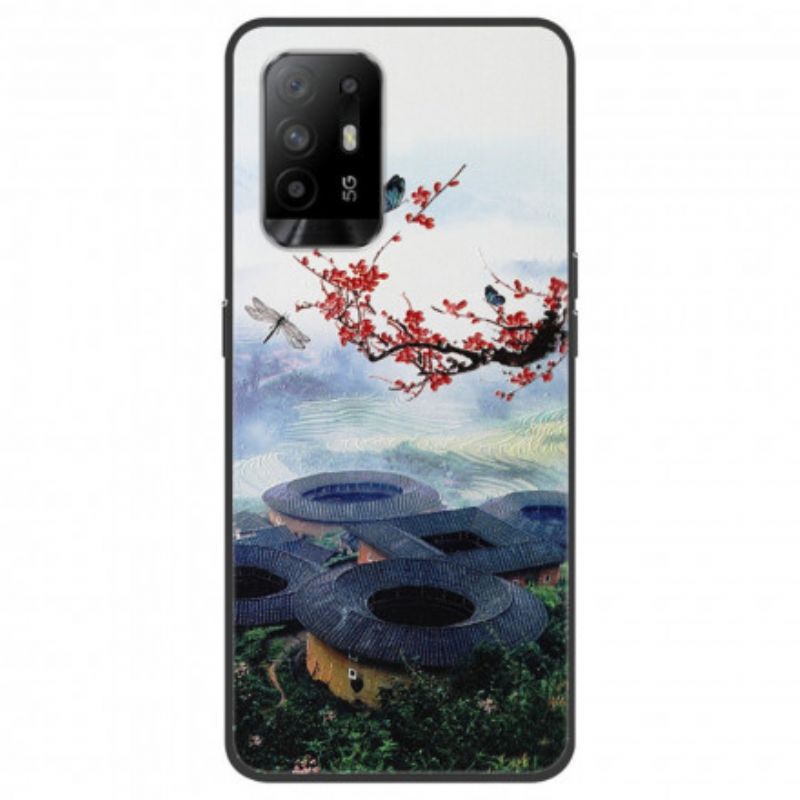 Cover Til Oppo A94 5g Asiatisk Landskab