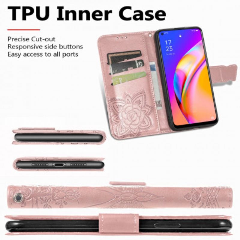 Flip Cover Oppo A94 5g Halve Sommerfugle