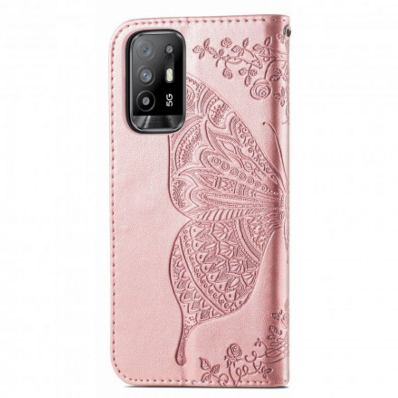 Flip Cover Oppo A94 5g Halve Sommerfugle