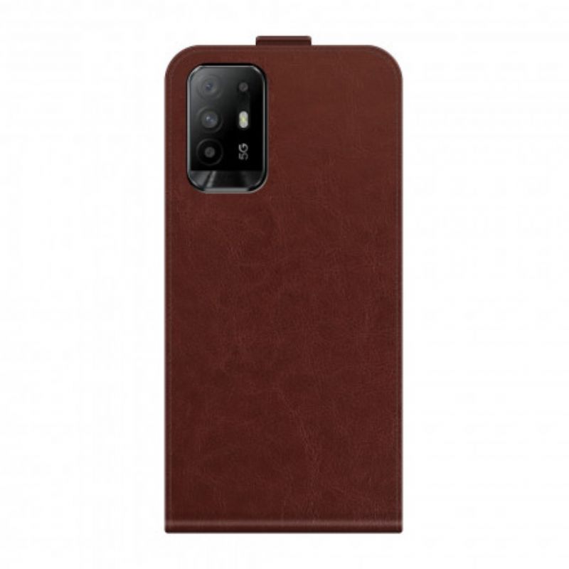 Flip Cover Oppo A94 5g Lodret Lædereffektklap