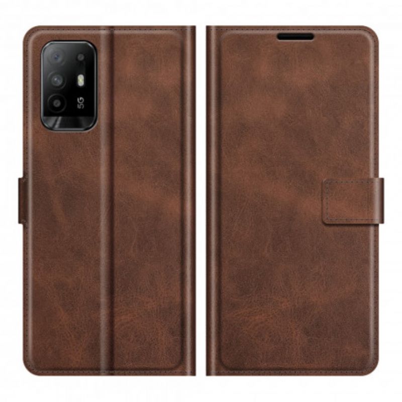 Flip Cover Oppo A94 5g Slank Ekstrem Lædereffekt