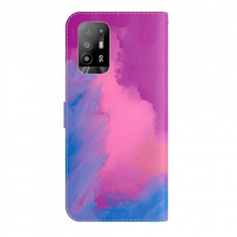 Flip Cover Til Oppo A94 5g Akvarel