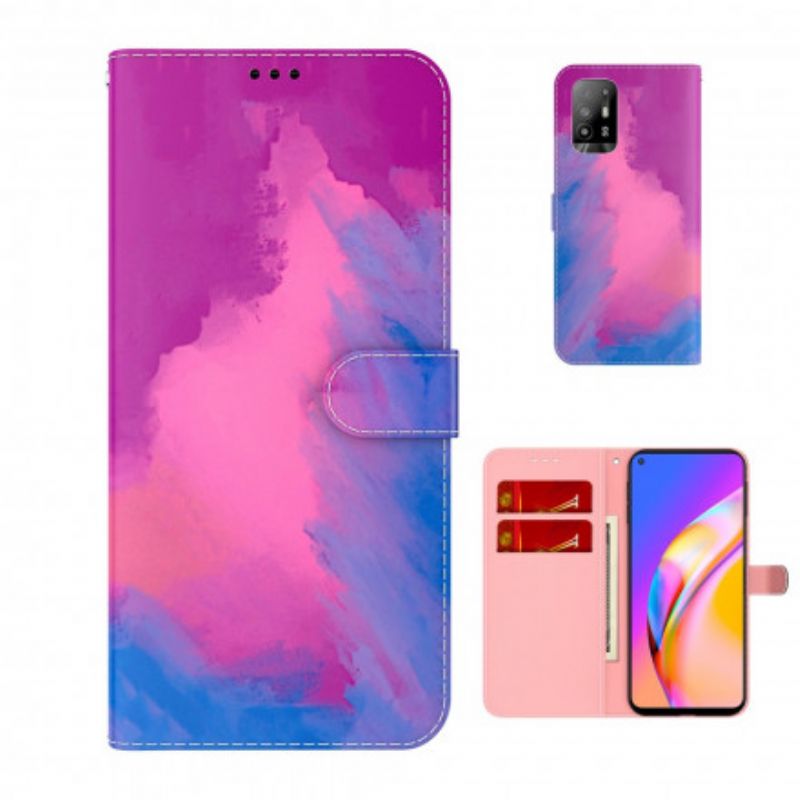 Flip Cover Til Oppo A94 5g Akvarel