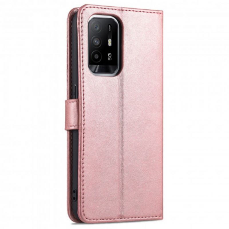 Flip Cover Til Oppo A94 5g Azns Lædereffekt